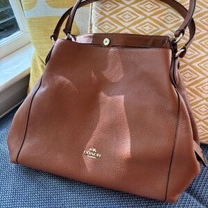 Coach Saddle Leather Shoulder Bag